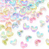 60Pcs UV Plating Transparent Acrylic Beads MACR-TADJ0001-07-2