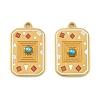 304 Stainless Steel Enamel Pendants STAS-H251-03B-01-1