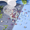 200Pcs 4 Colors Baking Painted Transparent Glass Bead Strands DGLA-TA0001-07-5