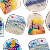 8Pcs 4 Style Landscape Design Series Acrylic Pendants X1-KY-LS0001-27-4