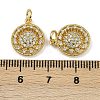 Brass Micro Pave Cubic Zirconia Pendants KK-I358-063G-D-3