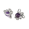 Natural Amethyst Pendants G-I374-A-P15-2