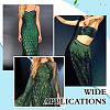 2 Yards Laser Polyester Imitation Peacock Feather Fabric DIY-PH0038-39B-5