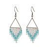 Glass Dangle Earrings EJEW-MZ00813-5