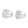 304 Stainless Steel Cuff Rings Components STAS-Z138-02P-02-3