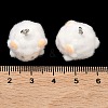 Flocking Opaque Resin Pendants RESI-F064-A06-3