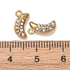 304 Stainless Steel Rhinestone Pendants STAS-L318-19G-04-3