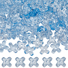 180Pcs Transparent Spray Painted Glass Beads GLAA-SC0002-46-1