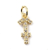 Brass Micro Pave Cubic Zirconia Charms ZIRC-F131-16G-05-1