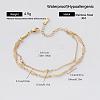 304 Stainless Steel 2-Strand Bracelets for Women QD8727-3-1