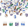 Fashewelry 72Pcs 4 Color Handmade Porcelain Ceramic Beads Strands PORC-FW0001-01-1