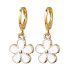 Flower Alloy Enamel Leverback Earrings & Pendant Necklaces Sets SJEW-JS01298-4