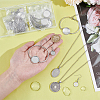 DIY Brass Dangle Earring & Iron Chain Necklaces & Alloy Bangle Making Kits SJEW-UN00001-4
