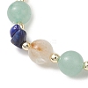 Natural Citrine & Green Aventurine & Lapis Lazuli Beads Stretch Bracelets for Women BJEW-JB13183-3