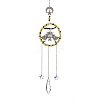 Halloween Bat Alloy Hanging Suncatcher HJEW-JM05042-1