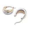 Rack Plating Brass Hoop Earring EJEW-C101-07GP-2