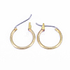 Brass Hoop Earrings EJEW-F122-01C-2