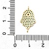 Religion Brass Micro Pave Cubic Zirconia Connector Charms KK-H529-01A-G02-3