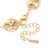 304 Stainless Steel Coffee Bean Link Chain Bracelets BJEW-D359-14B-G-9