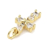 Rack Plating Brass Clear Cubic Zirconia Pendants KK-M293-13G-2