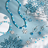 DIY Snowflake Alloy Dangle Earrings Making Kit DIY-PH0022-67-5