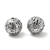 Non-Tarnish 304 Stainless Steel Hollow Round Beads STAS-P319-13P-1