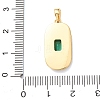 Natural Paua Shell Brass Pendants KK-C264-04G-3