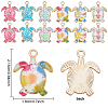  48Pcs 6 Style Alloy Enamel Pendants ENAM-NB0002-06-2