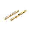 SHEGRACE Brass Pave Clear Cubic Zirconia Connector Charms XGRQ3P478-640G-2