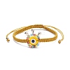 Big Evil Eye Braided Bead Bracelet BJEW-JB07109-02-1