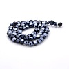 Full Hematite Plated Glass Faceted Flat Round Beads Strands EGLA-A033-6mm-FP04-2