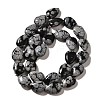 Natural Snowflake Obsidian Beads Strands G-I377-A28-3