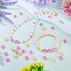 500Pcs 5 Styles Luminous Frosted Acrylic Beads FACR-TA0001-11-8