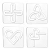 Acrylic Earring Handwork Template TOOL-WH0152-010-1