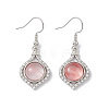 Gemstone Vase Dangle Earrings EJEW-A092-01P-2