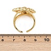 Brass Micro Pave Cubic Zirconia Cuff Rings for Women RJEW-L132-03G-03-5