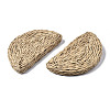Handmade Reed Cane/Rattan Woven Beads WOVE-S119-20A-4