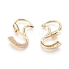 Brass Micro Pave Cubic Zirconia Screw Carabiner Lock Charms KK-I033-01G-S-2