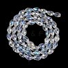 Transparent Electroplate Glass Beads Strands X-EGLA-N013-T10mm-B01-2
