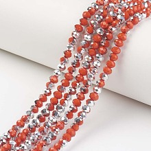 Electroplate Opaque Glass Beads Strands EGLA-A034-P4mm-M12