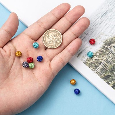 Pave Disco Ball Beads RB-H258-8MM-M-1