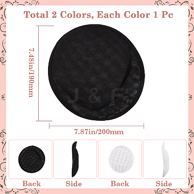 2Pcs 2 Colors Imitation Hemp Hat Embryo DIY-GF0009-72-1