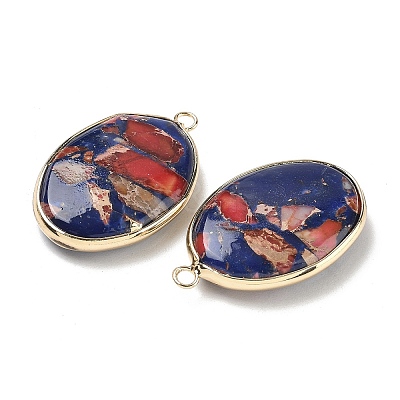Dyed Synthetic Imperial Jasper Pendants G-D337-03E-G-1