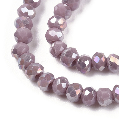Electroplate Glass Beads Strands EGLA-A034-P1mm-B19-1
