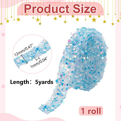 5 Yards Glitter PVC Sequins Hotfix Ornament Accessories DIY-WH0128-19A-1
