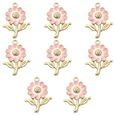 8Pcs Alloy Enamel Pendants ENAM-YW0002-31F-1