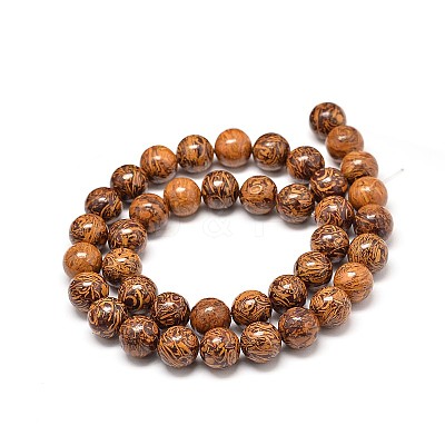 Natural Elephant Skin Jasper/Miriam Stone/Calligraphy Stone Bead Strands X-G-P075-20-8mm-1
