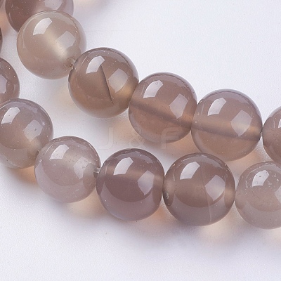 Natural Agate Beads Strands G-G583-10mm-08-1