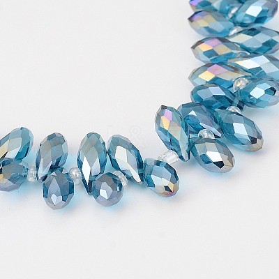 Electroplate Glass Beads Strands EGLA-J068-AB08-1