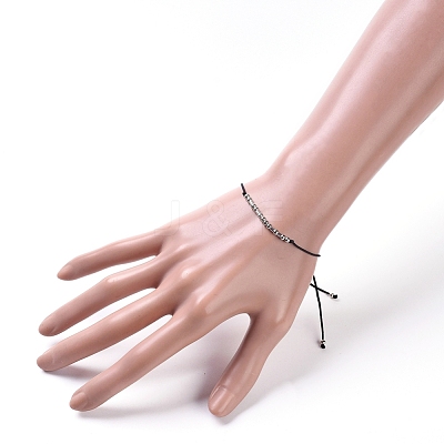 Unisex Adjustable Morse Code Bracelets BJEW-JB05011-02-1